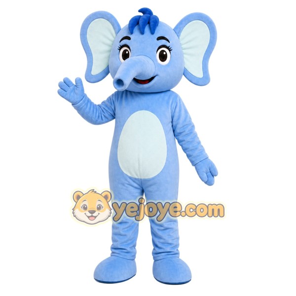 Blue Elephant Mascot Costume