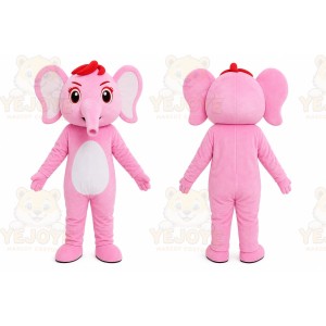 Pink Elephant Mascot Costume