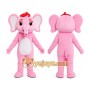 Pink Elephant Mascot Costume