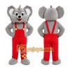 Gray Koala Overalls Mascot Costume Gray Koala Overalls Mascot Costume