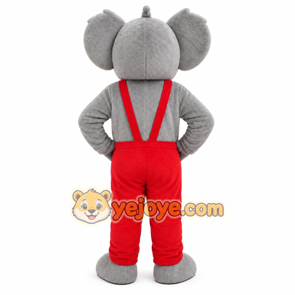 Gray Koala Overalls Mascot Costume Gray Koala Overalls Mascot Costume