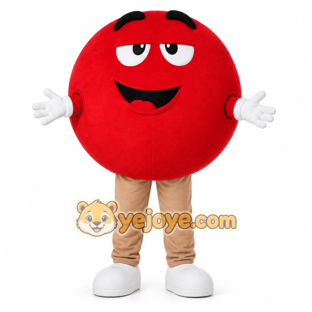 Red Ball Character Mascot Costume Red Ball Character Mascot Costume