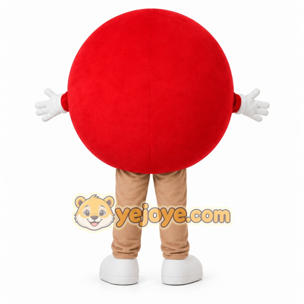 Red Ball Character Mascot Costume Red Ball Character Mascot Costume