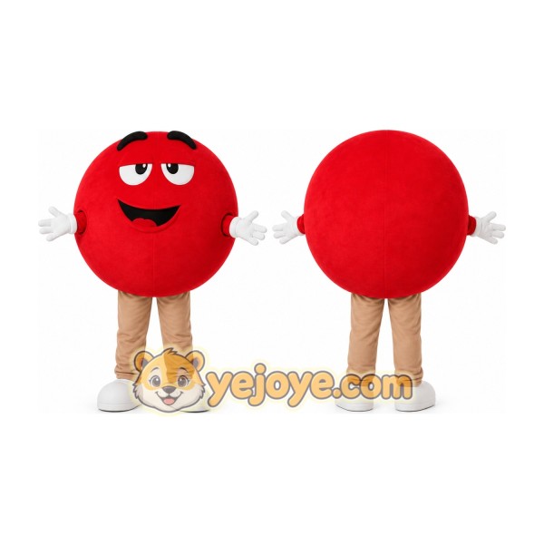 Red Ball Character Mascot Costume