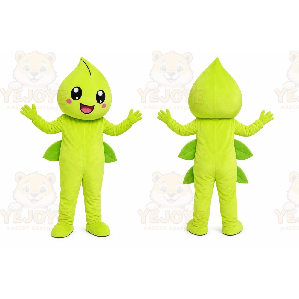 Green Leaf Mascot Costume
