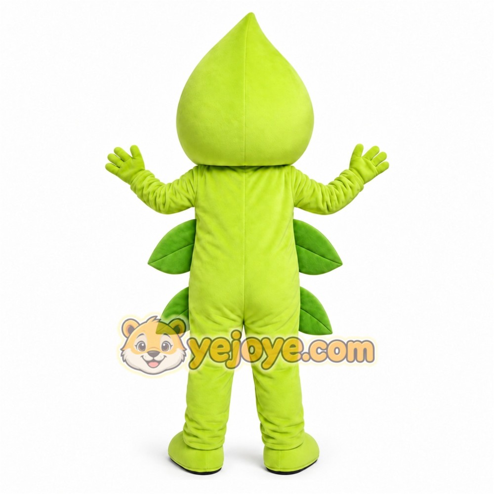 Green Leaf Mascot Costume Green Leaf Mascot Costume