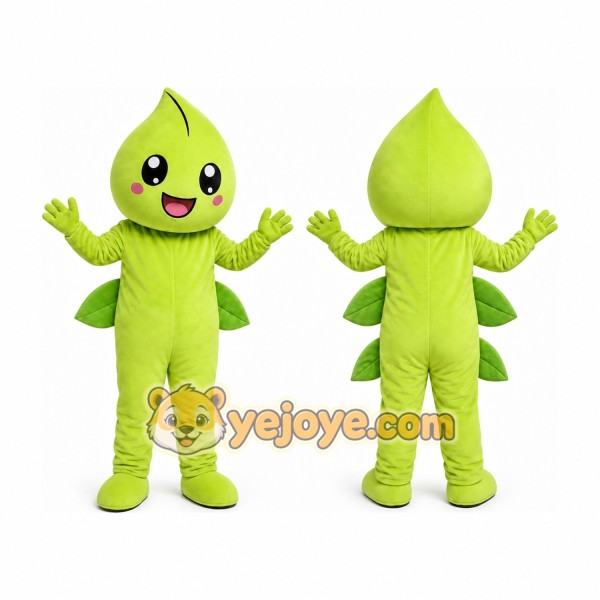 Green Leaf Mascot Costume