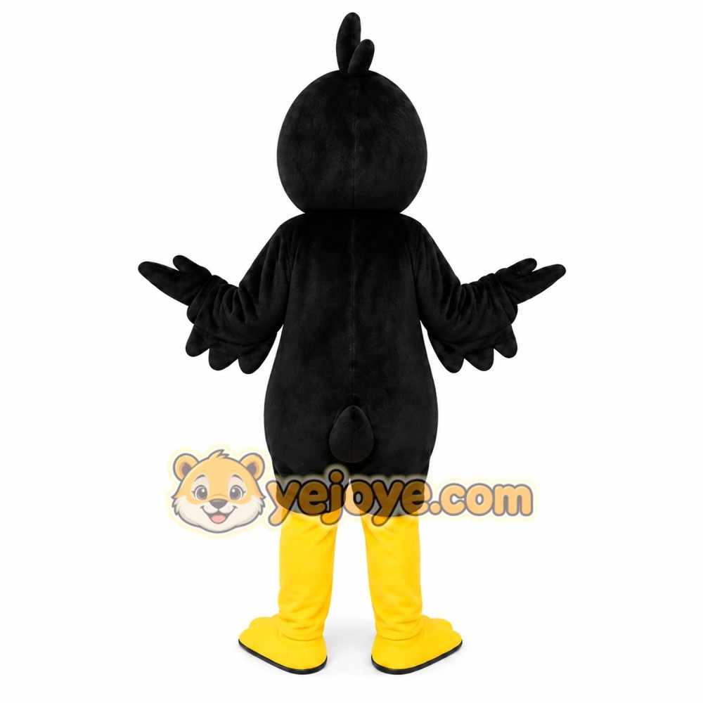 Black Bird Mascot Costume Black Bird Mascot Costume