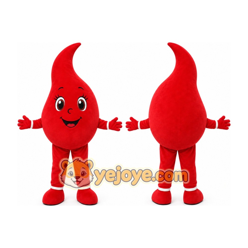 Red Drop Mascot Costume