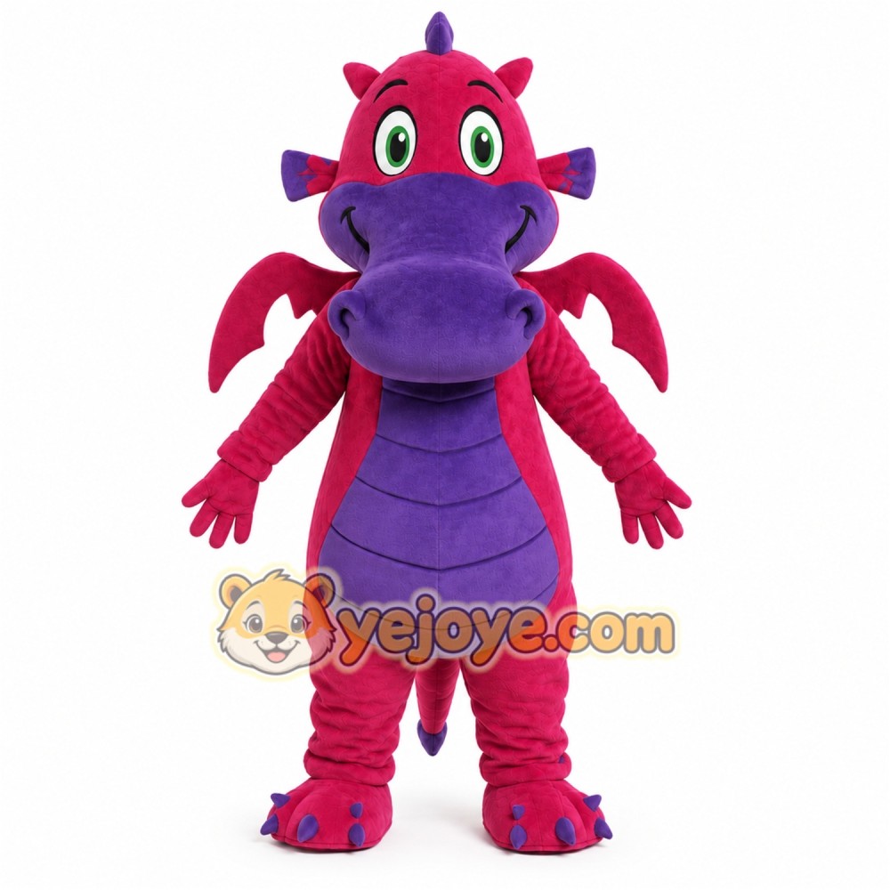 Purple Dragon Mascot Costume