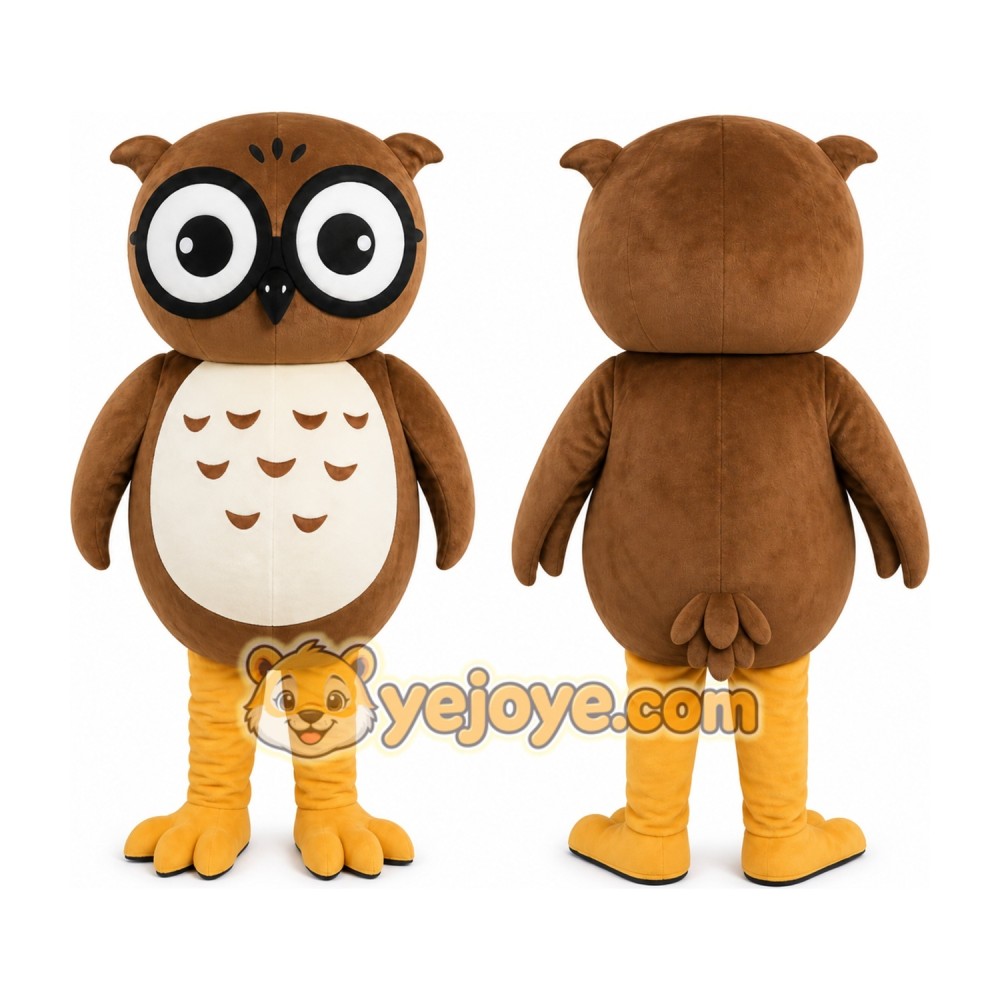 Brown Owl Mascot Costume Brown Owl Mascot Costume