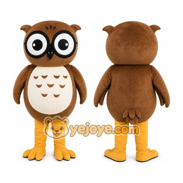Brown Owl Mascot Costume