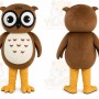 Brown Owl Mascot Costume