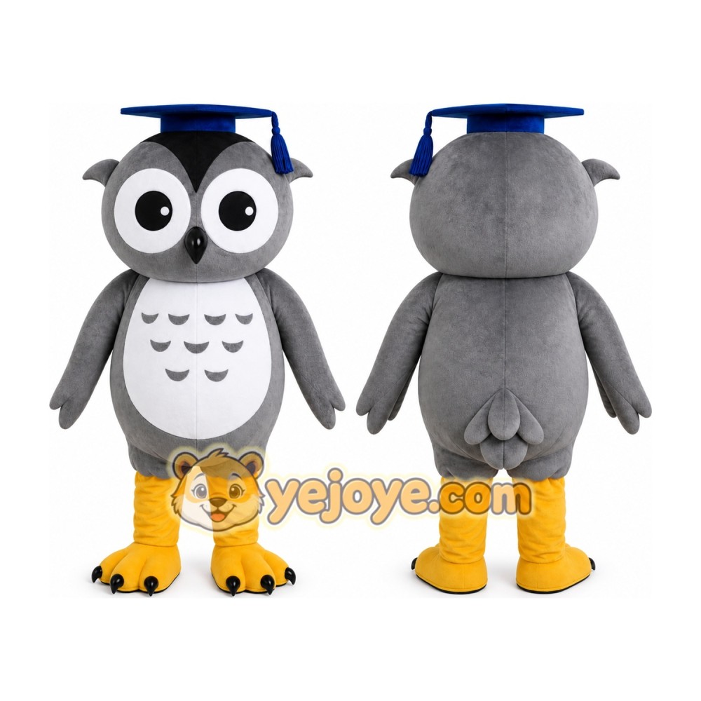 Graduate Owl Mascot Costume Graduate Owl Mascot Costume