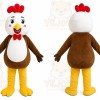 Brown Rooster Mascot Costume