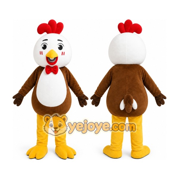 Brown Rooster Mascot Costume