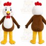 Brown Rooster Mascot Costume