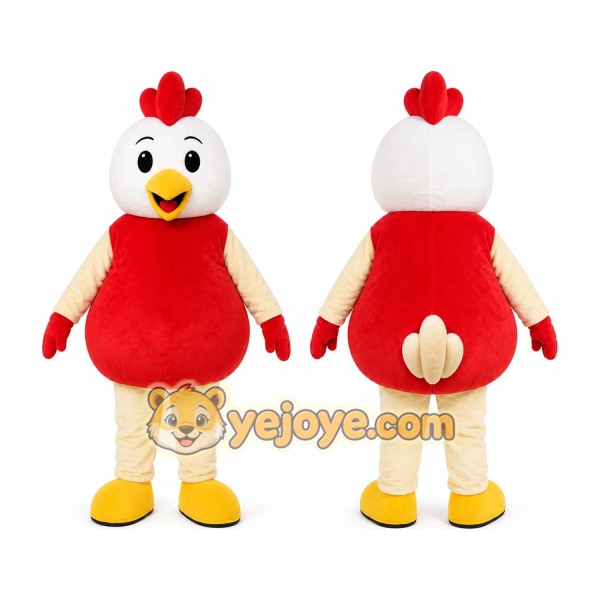 Red Rooster Mascot Costume