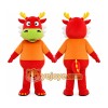 Orange Bull Mascot Costume