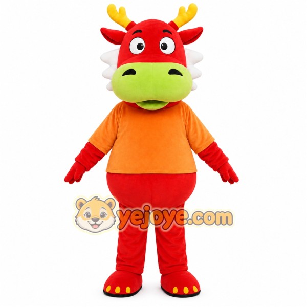 Orange Bull Mascot Costume Orange Bull Mascot Costume