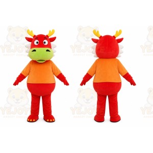 Orange Bull Mascot Costume