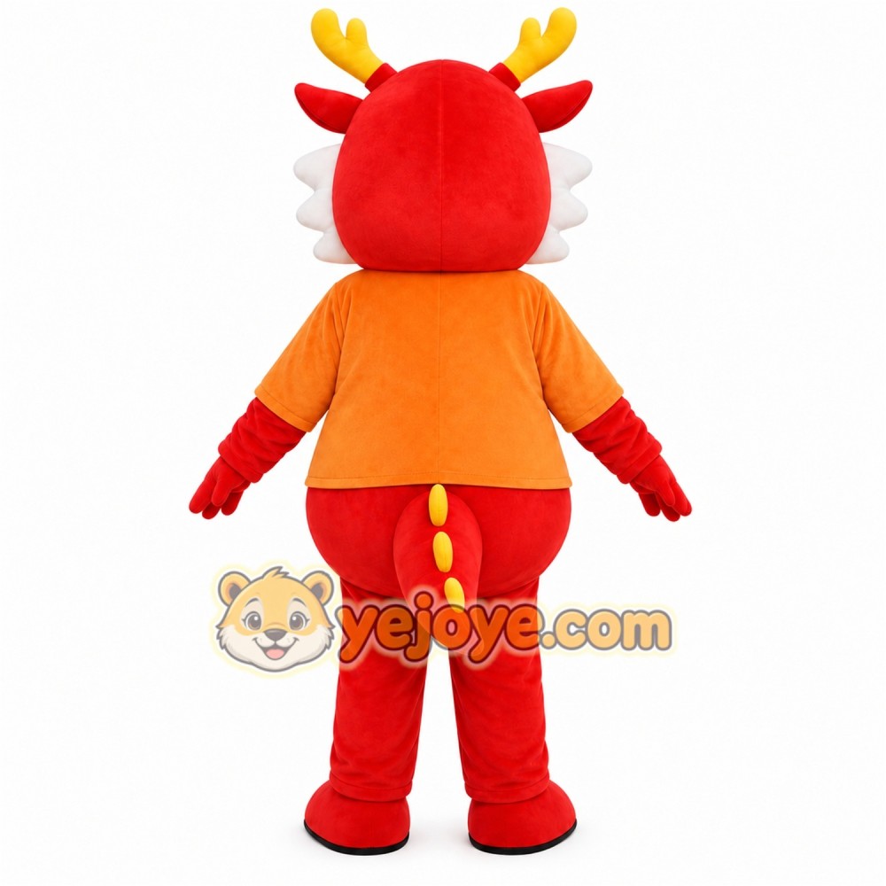Orange Bull Mascot Costume