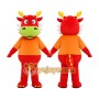 Orange Bull Mascot Costume
