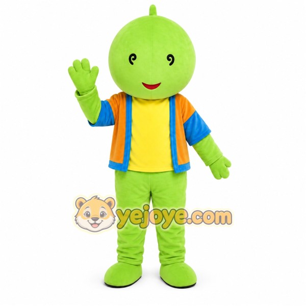 Green Boy Mascot Costume