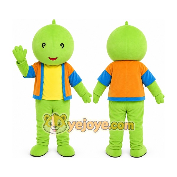 Green Boy Mascot Costume