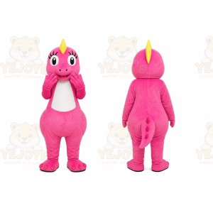 Pink Dinosaur Mascot Costume