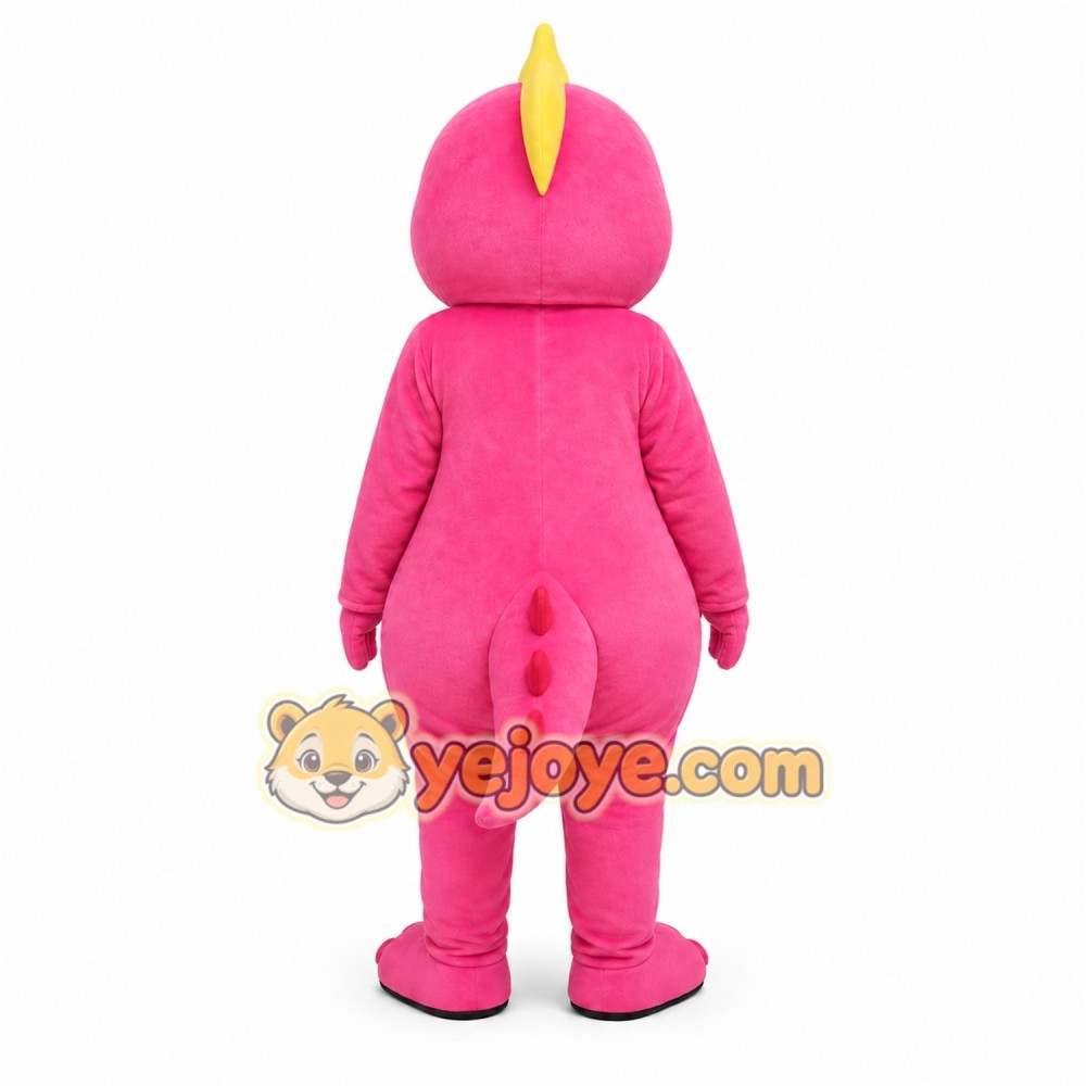 Pink Dinosaur Mascot Costume Pink Dinosaur Mascot Costume