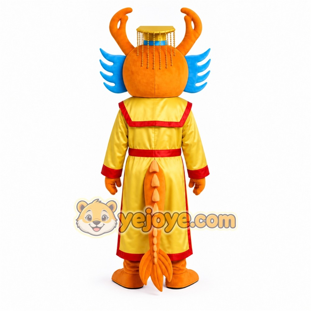 Orange Dragon Mascot Costume Orange Dragon Mascot Costume