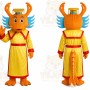Orange Dragon Mascot Costume