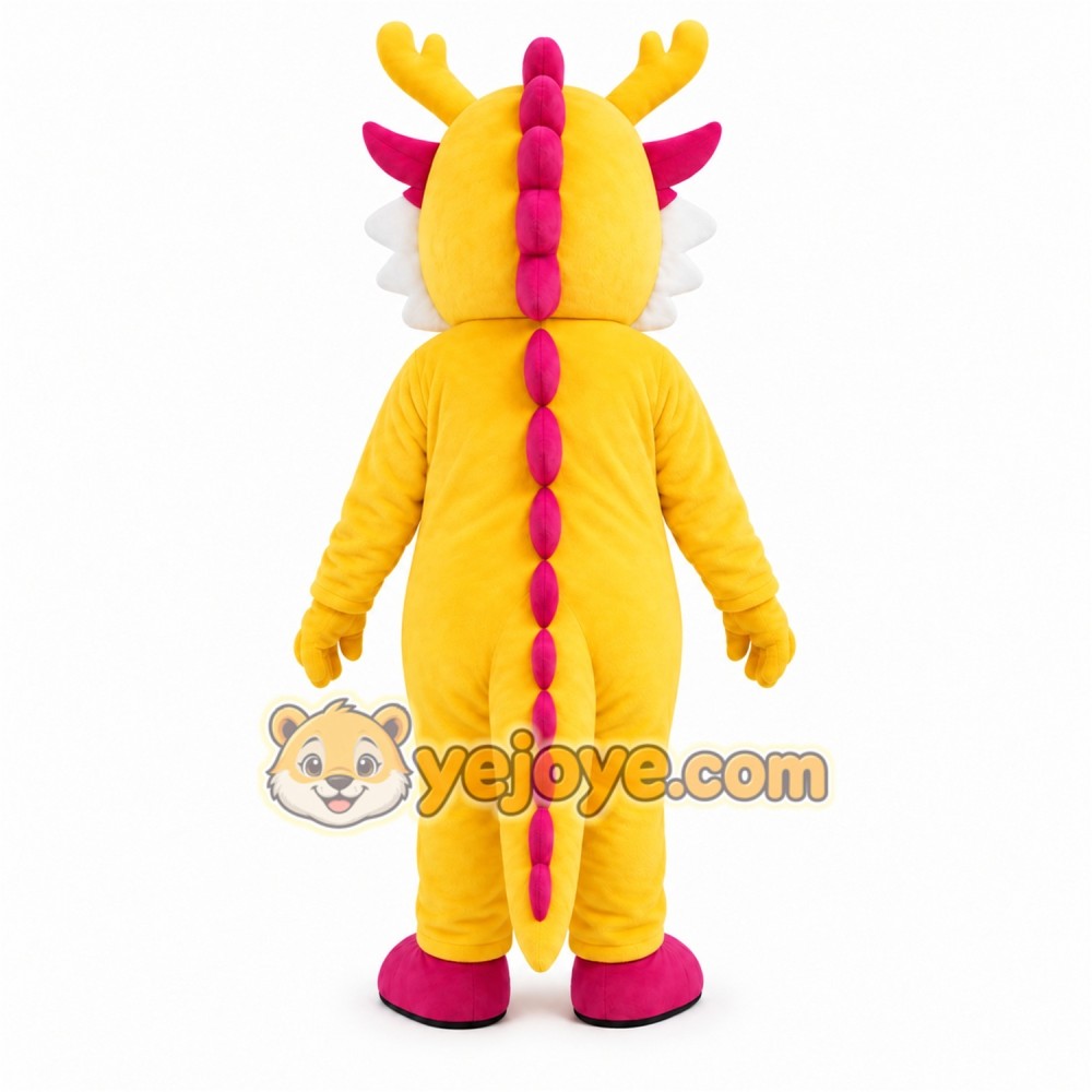 Yellow Dragon Mascot Costume