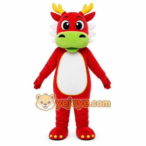 Red Dragon Mascot Costume Red Dragon Mascot Costume
