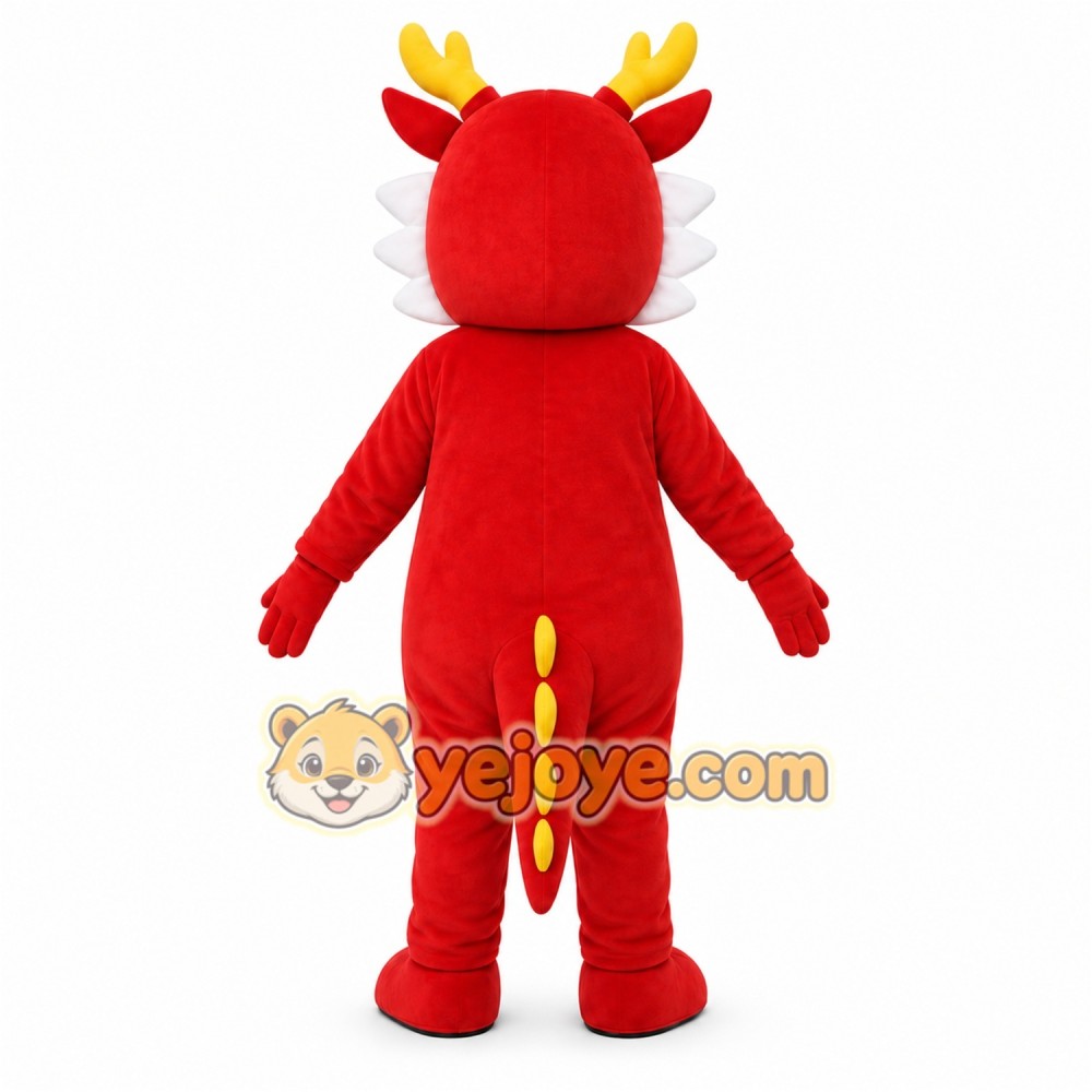 Red Dragon Mascot Costume Red Dragon Mascot Costume