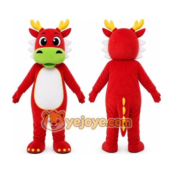 Red Dragon Mascot Costume