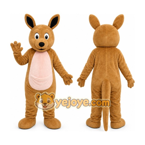 Brown Kangaroo Mascot Costume
