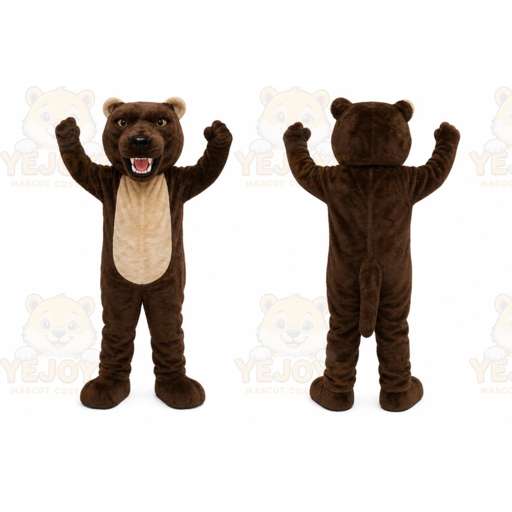 Dark Bear Mascot Costume