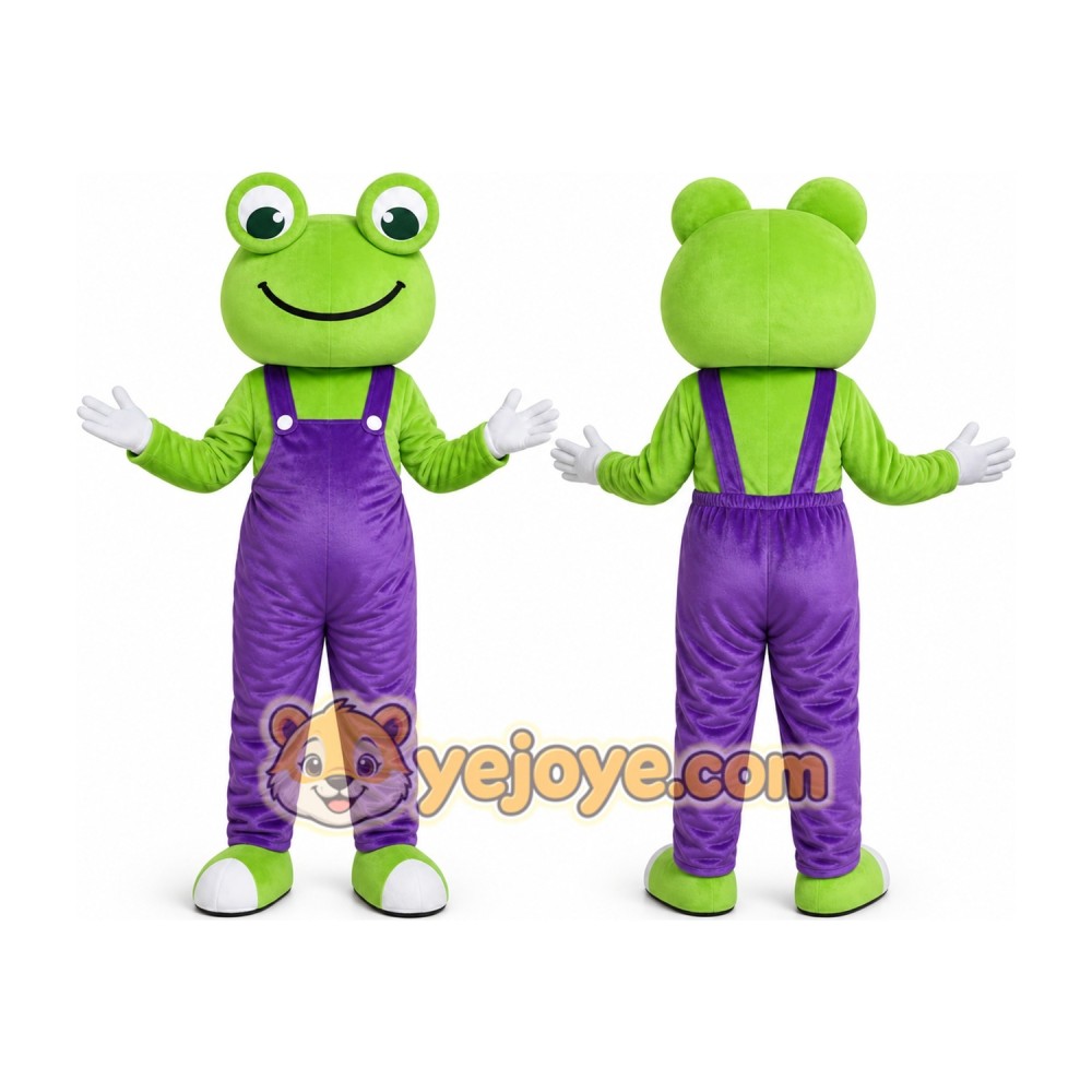 Purple Frog Mascot Costume