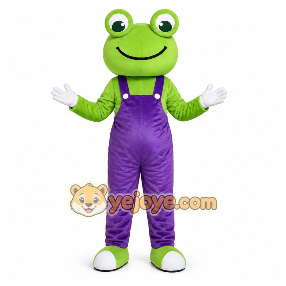 Purple Frog Mascot Costume