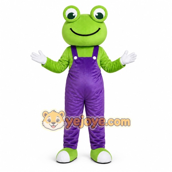 Purple Frog Mascot Costume Purple Frog Mascot Costume