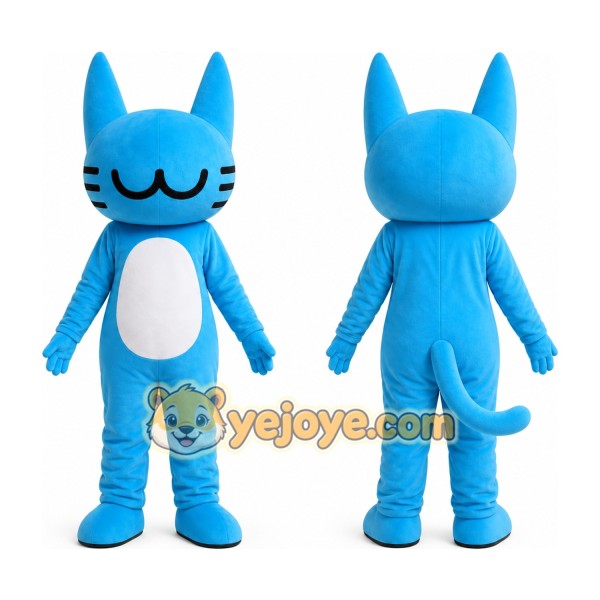 Blue Cat Mascot Costume