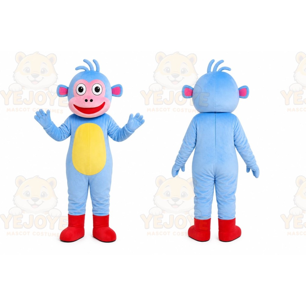 Blue Monkey Mascot Costume