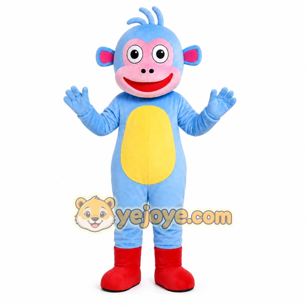 Blue Monkey Mascot Costume Blue Monkey Mascot Costume