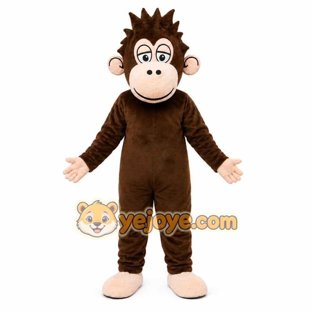 Brown Monkey Mascot Costume Brown Monkey Mascot Costume