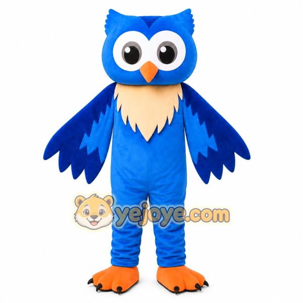 Blue Owl Mascot Costume