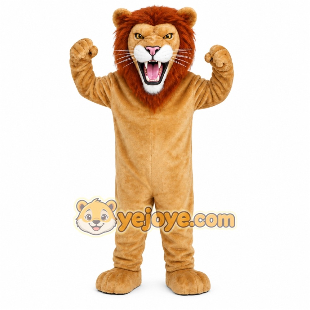 Tan Lion Mascot Costume Tan Lion Mascot Costume