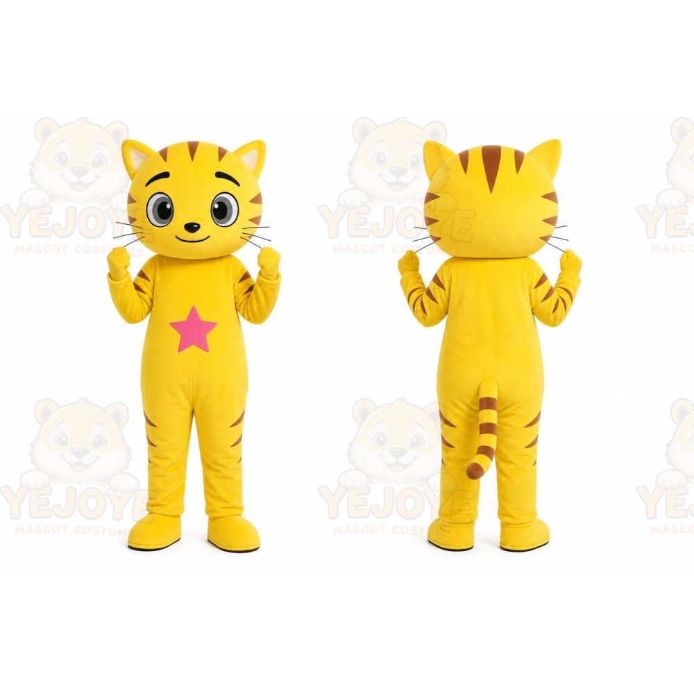 Yellow Tiger Mascot Costume