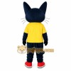 Black Cat Yellow Shirt Mascot Costume Black Cat Yellow Shirt Mascot Costume